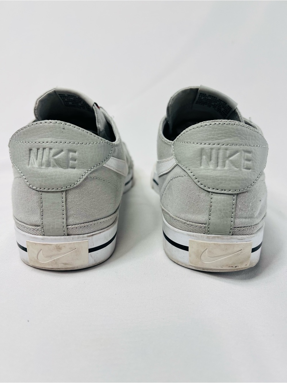 Nike Court Legacy Grey White Swoosh Mens Lace Up Sneakers Size 13 - Picture 7 of 8